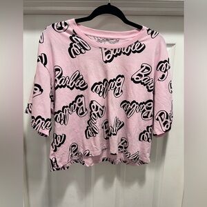 Barbie Pink Logo Crop Top - XL